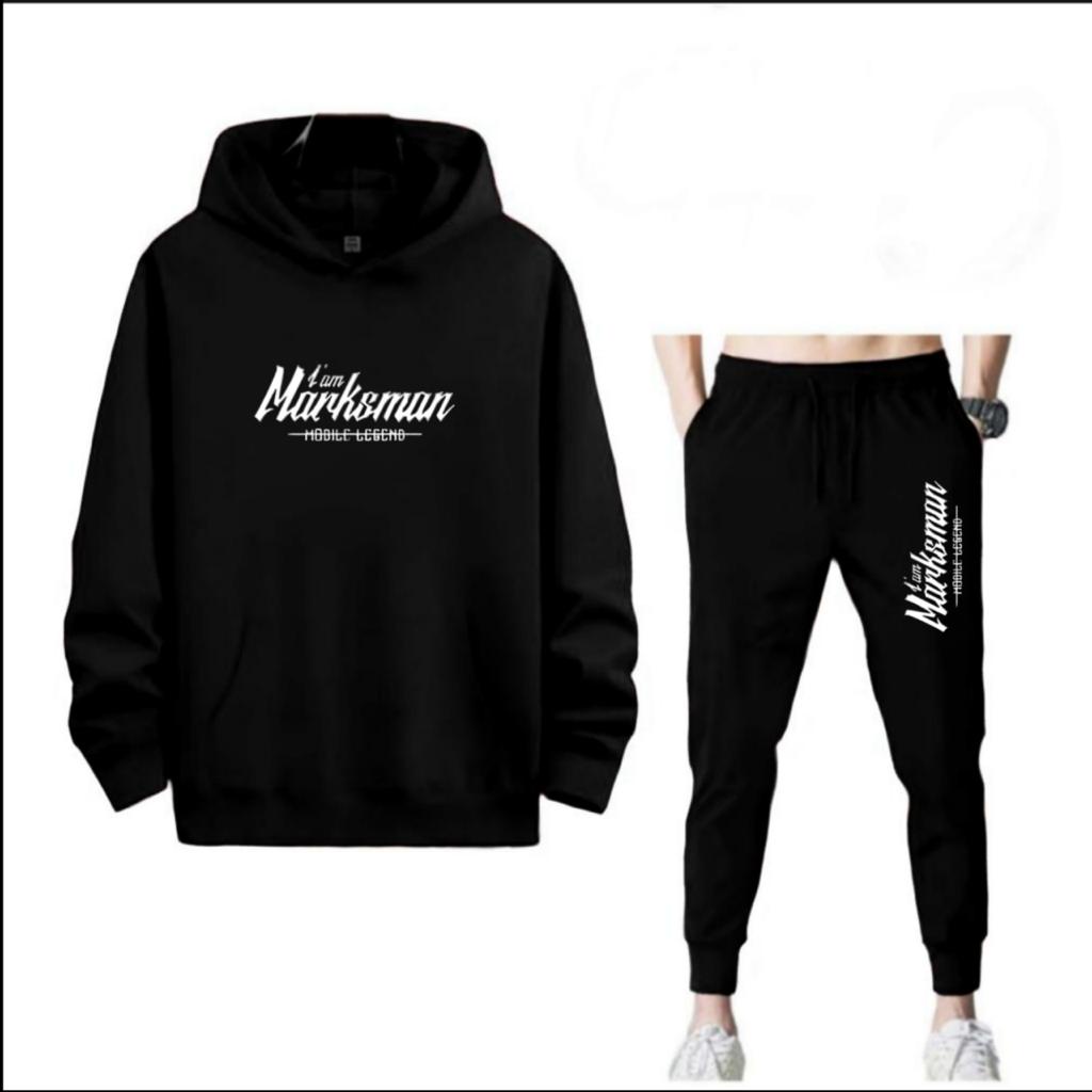 SETELAN I AM MARKSMAN JOGGER DAN HOODIE BAHAN TEBAL NYAMAN DIPAKAI TERLARIS