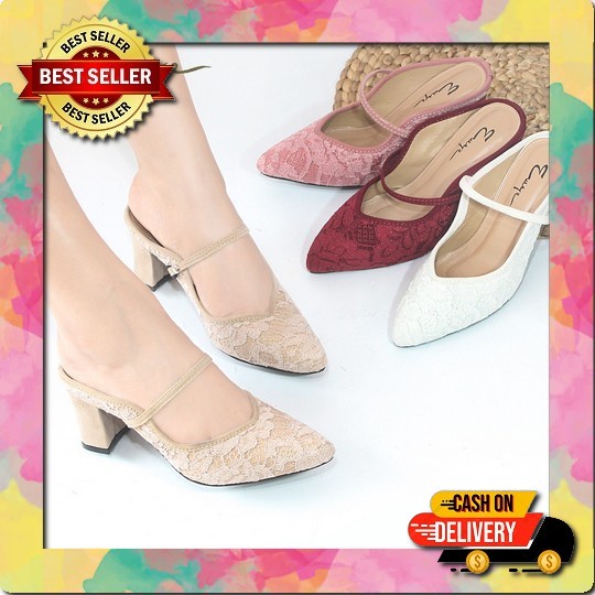 Sandal Haihils Import Sendal Hils Kekinian Hak Tinggi Wanita Heels Ter Sepatu Wedding Shoes Wanita B