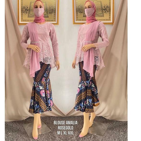 AND.22Oc22ᴺ ◦ Kebaya Modern Amalia Brukat Tile Selendang2022 || Stelan Kebaya Pesta || Kondangan