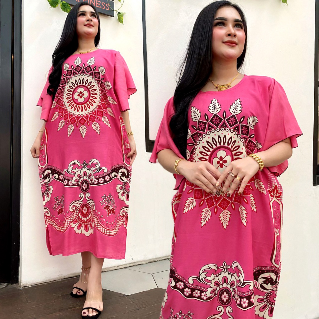 DASTER LOWO RAYON JUMBO BIG SIZE XXL | DASTER RAYON NON RUFLE BATIK WANITA  | DASTER PARIS MURAH |