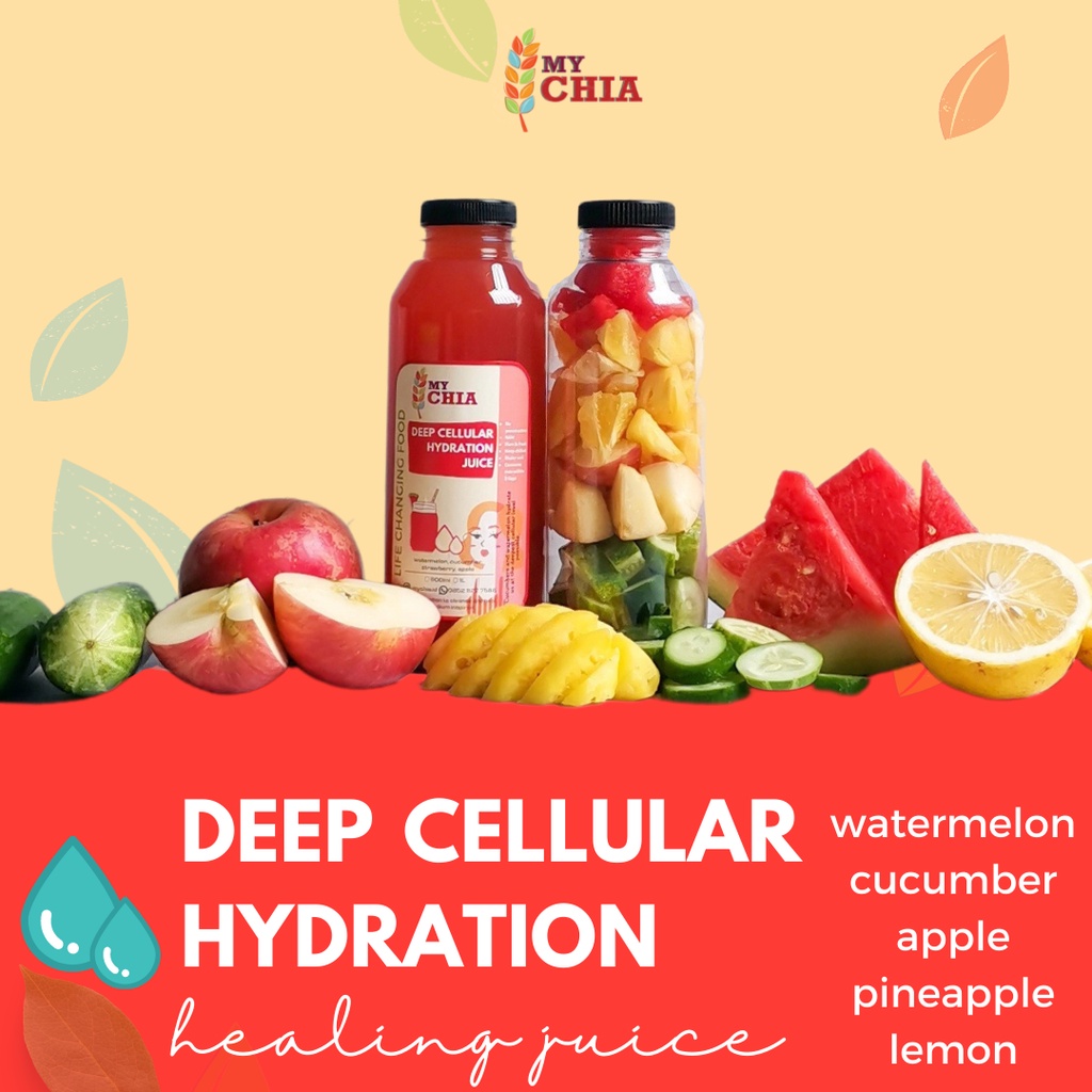 

Deep Cellular Hydration Healing Juice 1 Liter Jus Timun Semangka Cold Pressed