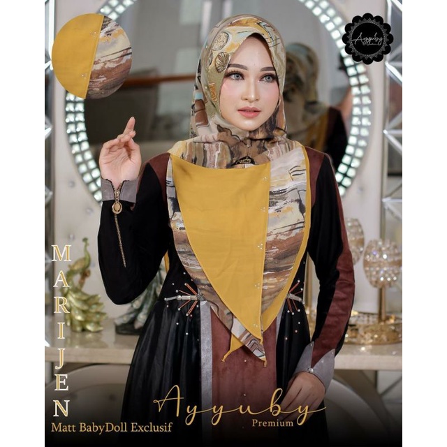 HIJAB INSTAN HOODIE MARJEN MOTIF ORI AYYUBY