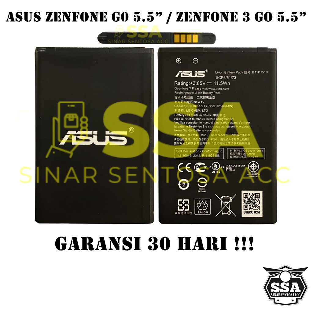 Baterai Original Asus Zenfone Go 5.5&quot; Zenfone 3 Go 5.5&quot; B11P1510 ZB551KL ZB552KL X013D X007D OEM 5.5 INCH Batre Batrai Batrei Battery Ori HP Batu Batere Garansi Murah Awet Garansi