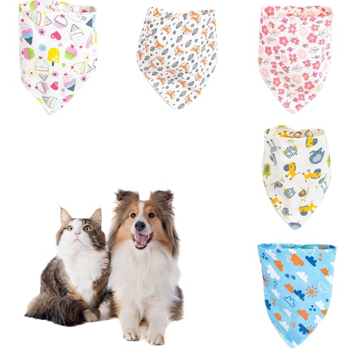 Syal Bandana Cat Puppy Kerchief Pet Neckerchief Scarf Dog Triangular Bibs Saliva Towel Pet Dog Accessories FEFARM
