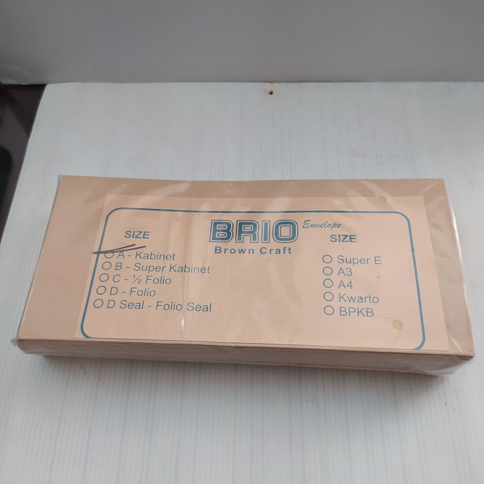 

Segera Miliki Amplop Coklat Kabinet Brio 12 X 24 Cm ( Isi 100 Pcs) Trendi