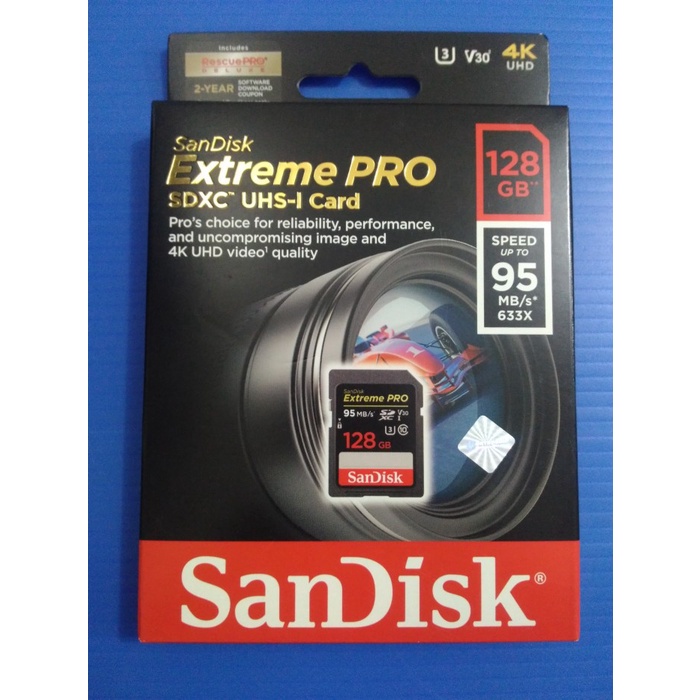 

SDHC Sandisk EXTREME PRO - 128GB (Read Speed 95mb/s) (SDXC)