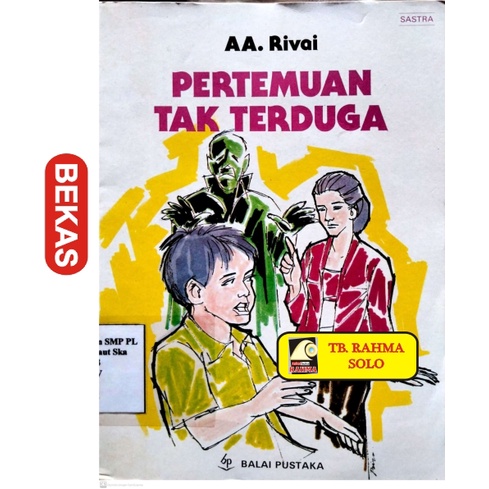 Pertemuan Tak Terduga AA Rivai Balai Pustaka 1986 Sastra Kuno Antik Langka Lawas Jadul Asli Original