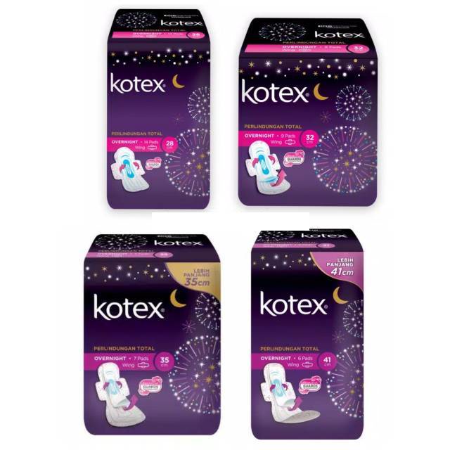 KOTEX OVERNIGHT PERLINDUNGAN TOTAL