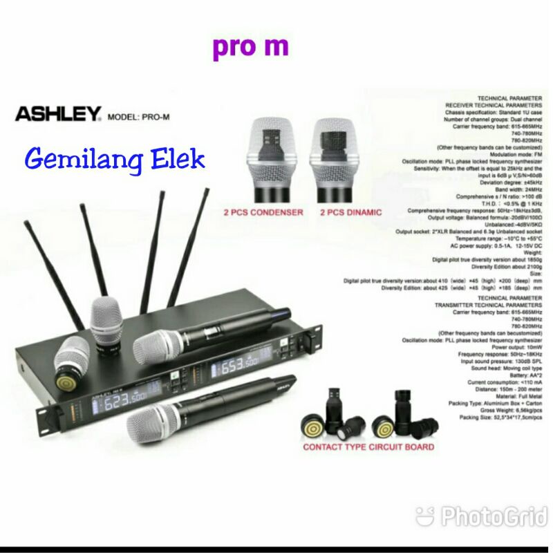 Mic Wireless ASHLEY PRO M Dynamic Condenser