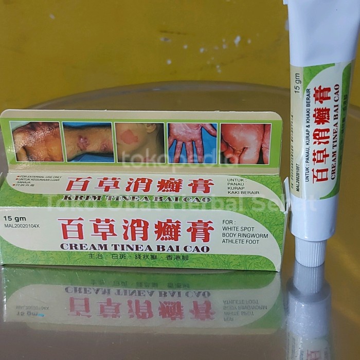 CREAM TINEA BAI CAO / SALEP KULIT PANU,KURAP,KUDIS,GATAL-GATAL,DLL ASLI