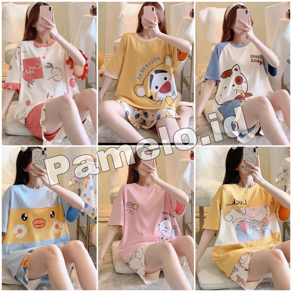 Pamelo Setelan HP import/stelan baju wanita/set baju cewek/fashion wanita/stelan import