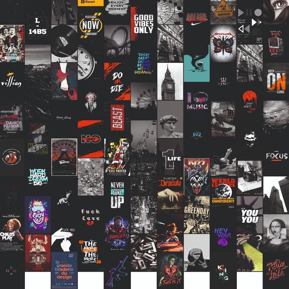 Paling Diminati POSTER Dinding Aesthetic Random wall  isi 16 pcs  bayar ditempat [COD]