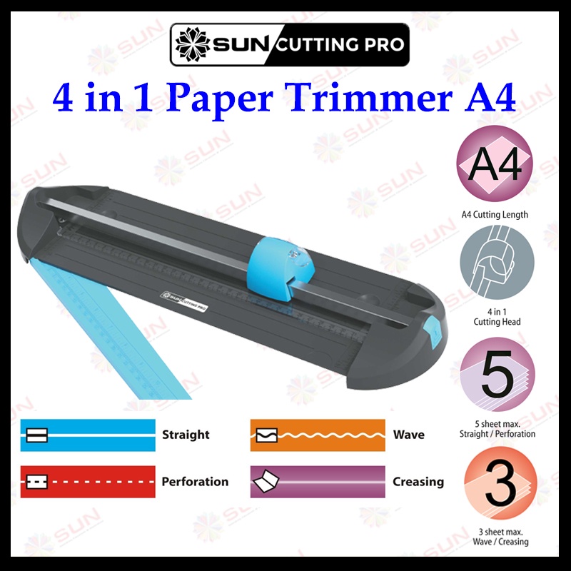 Jual Alat Potong Kertas 4 In 1 A4 A3 Vertikal 32 Cm Sun Cutting Pro