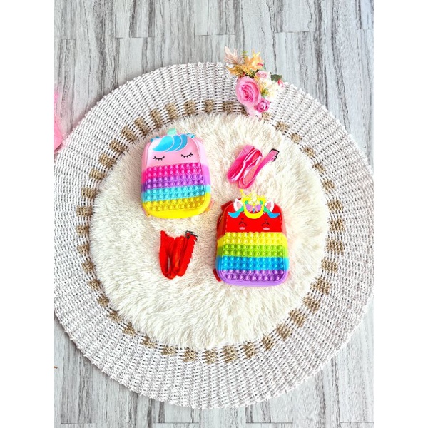 TAS RANSEL  FASHION POP IT ANAK