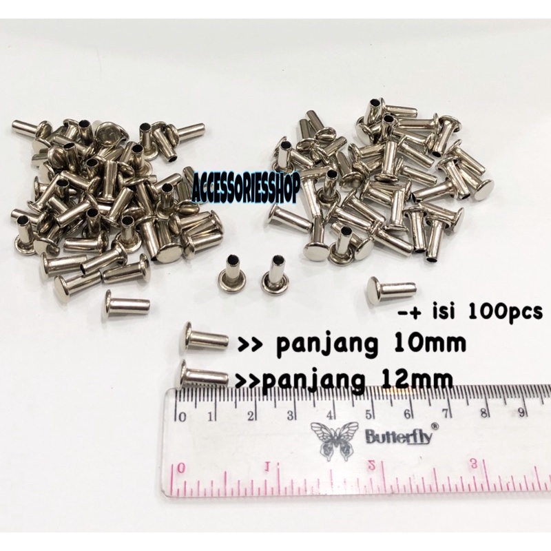 

100pcs Paku ring mekanik panjang 10mm & 12mm