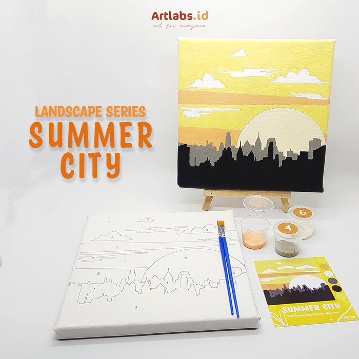 

Menakjubkan Summer City - Paint By Number 6 Color [ Landscape Series]|Painting Kit Diskon