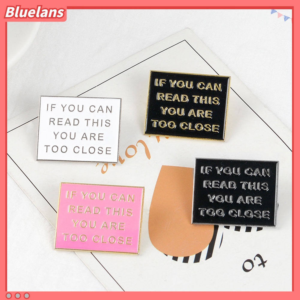 Bluelans IF YOU CAN READ THIS Unisex Letter Rectangle Brooch Pin Bag Hat Badge Jewelry
