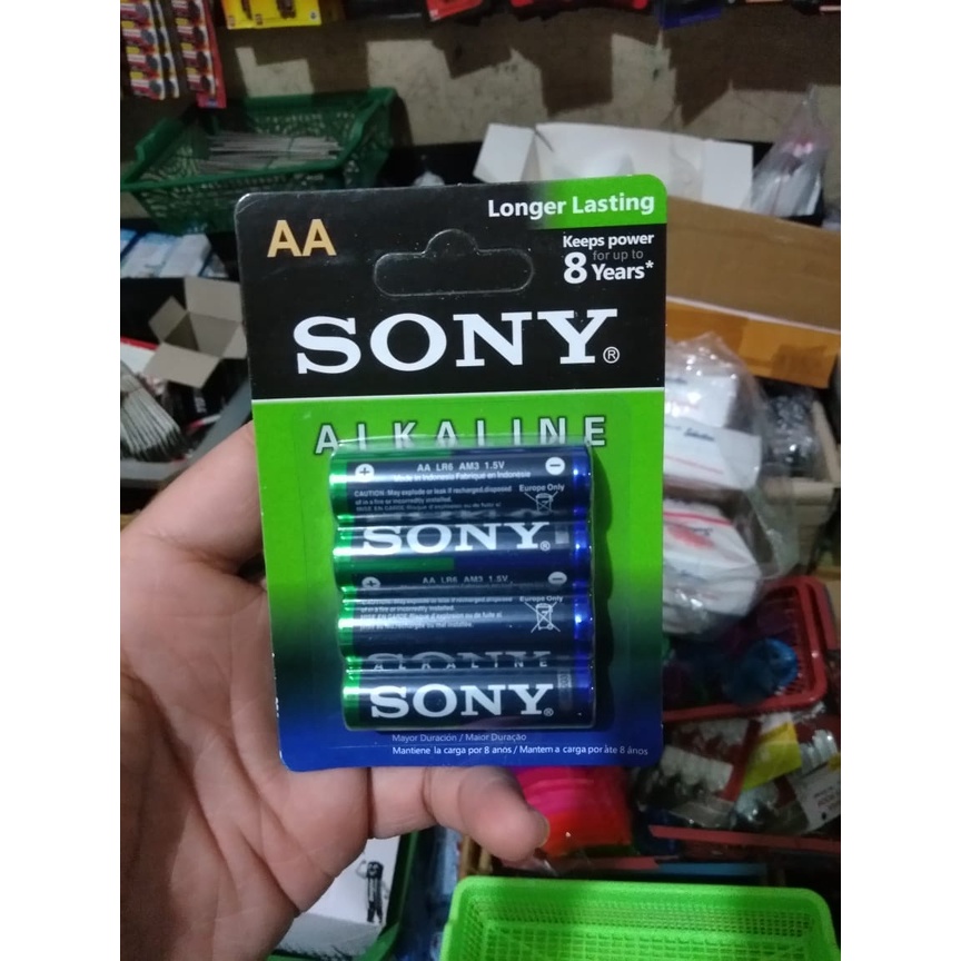 Isi 4 Baterai / Batray / Battery SONY ALKALINE AA- A2 1.5V | cunvalla