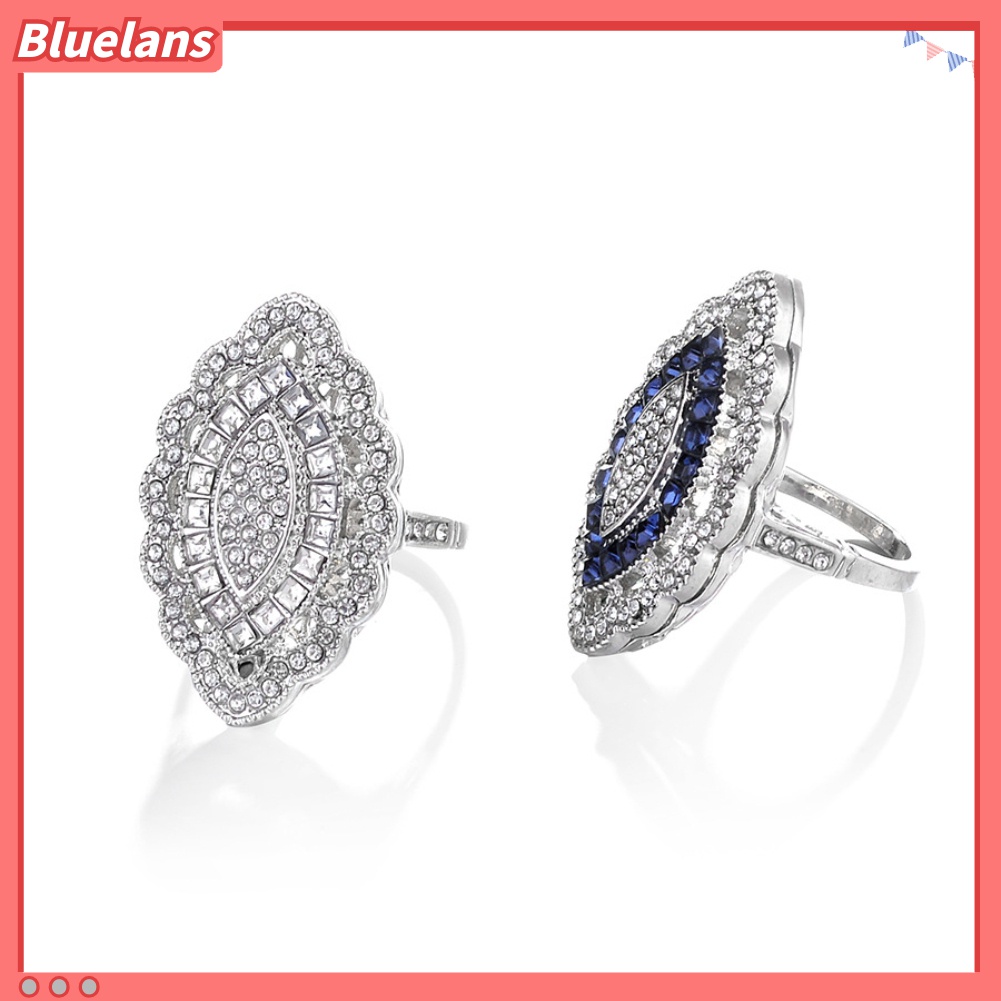 Cincin Bentuk Marquise Aksen Berlian Imitasi Untuk Wanita