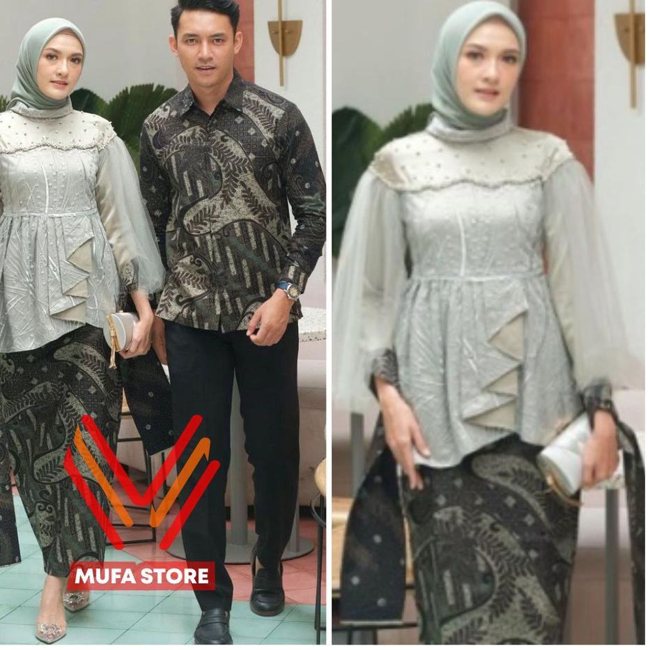 Batik Couple Kebaya Modern Kebaya Wisuda Tunangan Lamaran Baju Kondangan Terbaru 2022