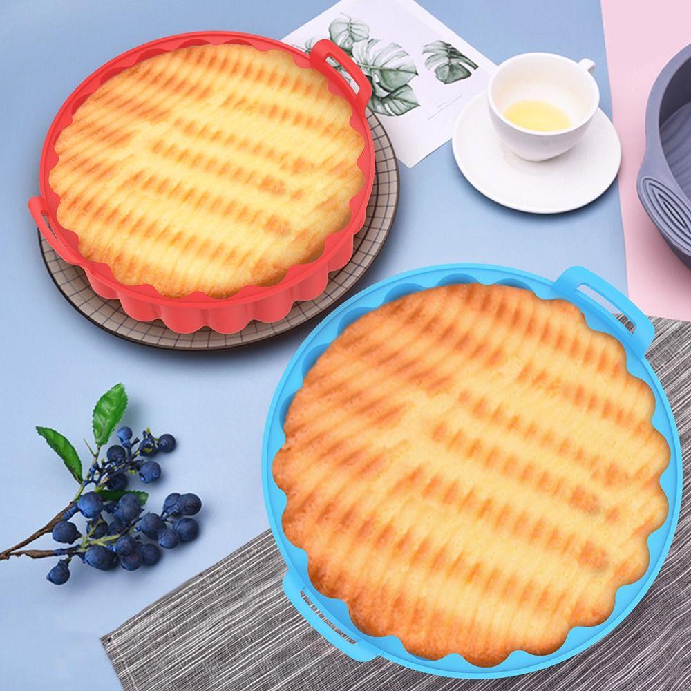 Solighter Panci Silikon Bulat Pengganti Reusable Pizza Plate AirFryer Aksesoris Baking Basket