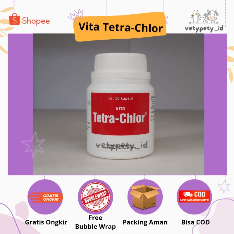 Vita Tetra-Chlor - Obat Ayam Untuk Korisa, Kolera, Pullorum, CRD