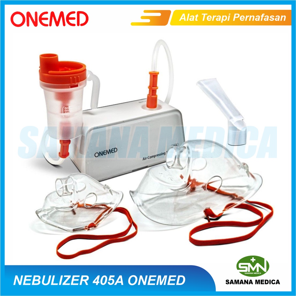 Onemed 405A Nebulizer Nebul Terapi Uap Pernafasan Asma Bronkitis Compressor Portable