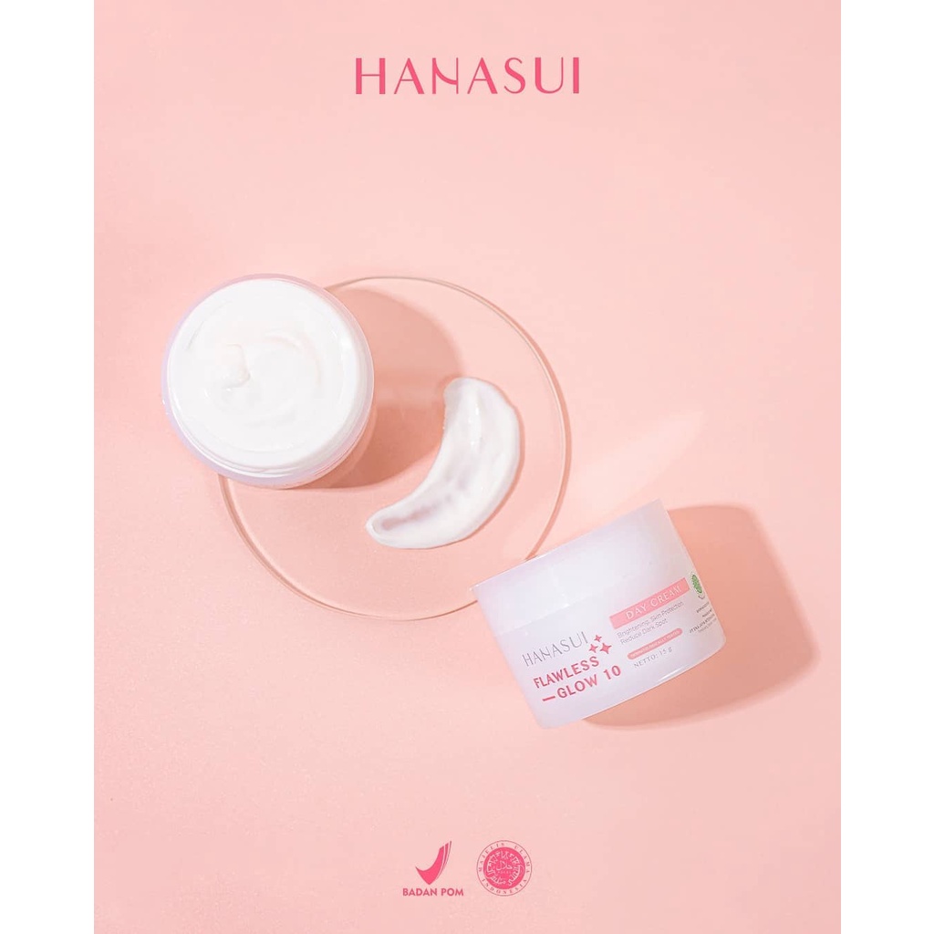 Hanasui Flawless Glow 10 Series | Day Cream Night Cream Cleanser Essence | Paket Flawless Glow 10 Set