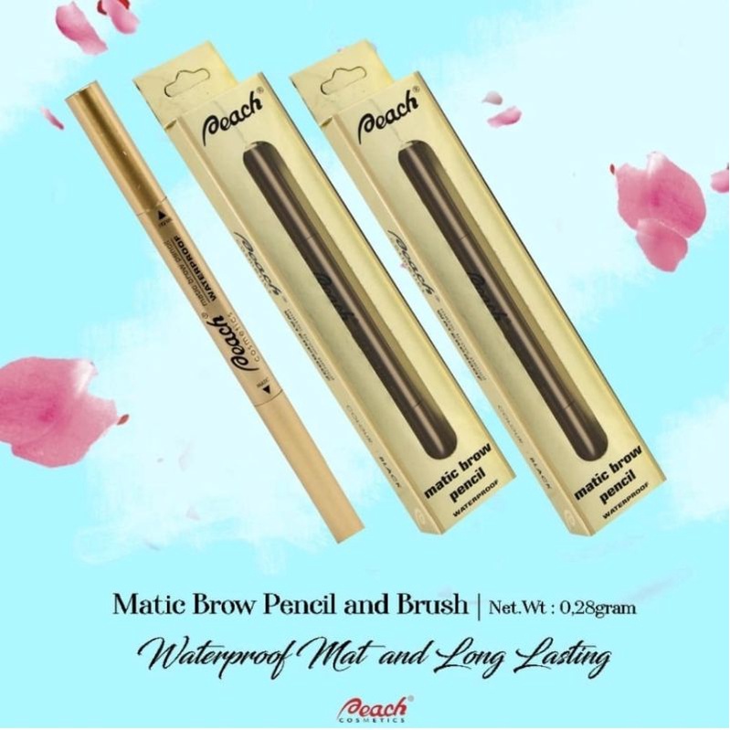 PEACH eyebrow matic pencil / eyebrow putar dark brown