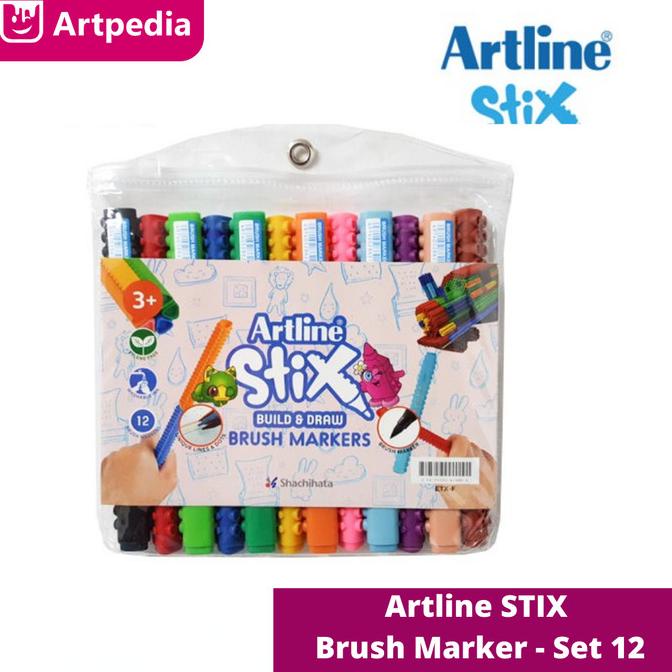 

(COD) Artline Stix Brush Marker Set 12
