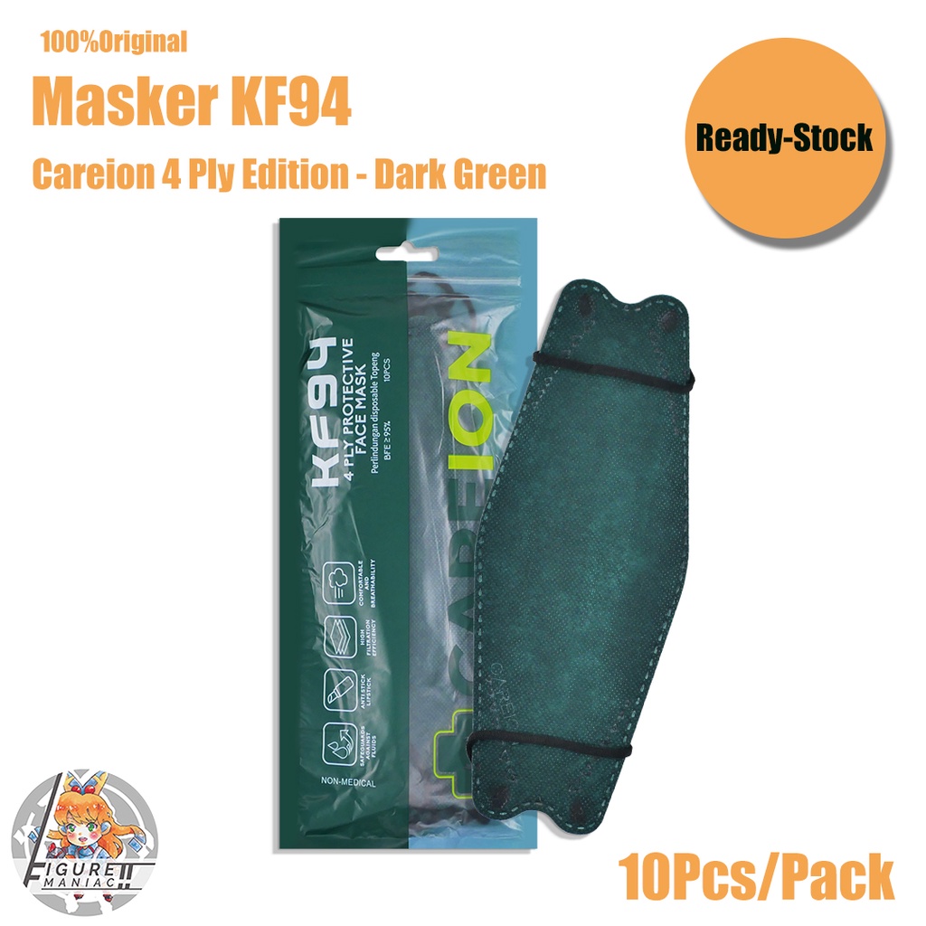 Figure Maniac - Masker KF94 Careion 4 Ply Original 1 Pack isi 10 Pcs