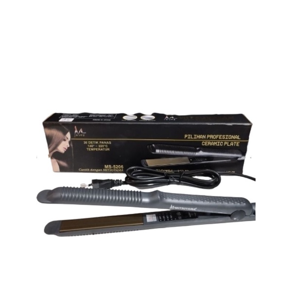 Catok Rambu mitsuyama MS-5206 / Catokan Rambut Pelurus Keriting 2 Ini 1 Professional