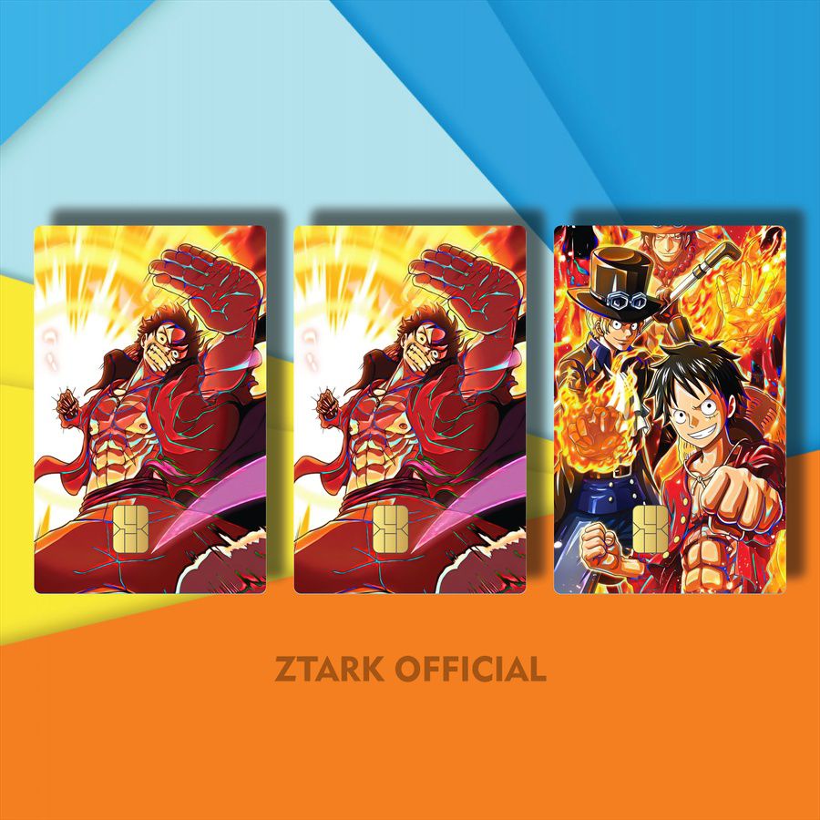 CASING KTP ANIME ONE PIECE PORTGAS D. ACE SABO HOLOGRAM 03KJJ/QS9HJ/ STICKER FLAZZ ANIME ONE PIECE /