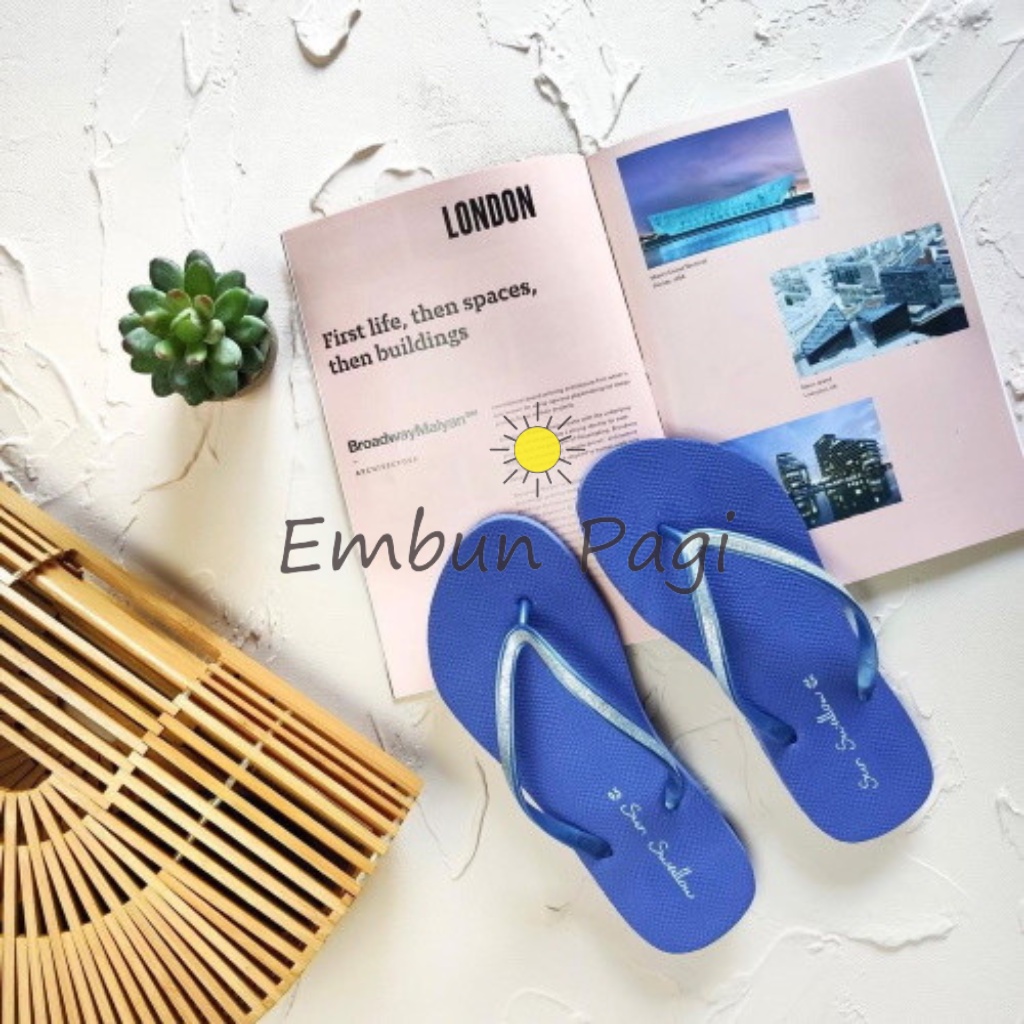 Sandal Jepit Wanita Kristal / Crystal Series Sun Swallow Ukuran 9,5-10,5