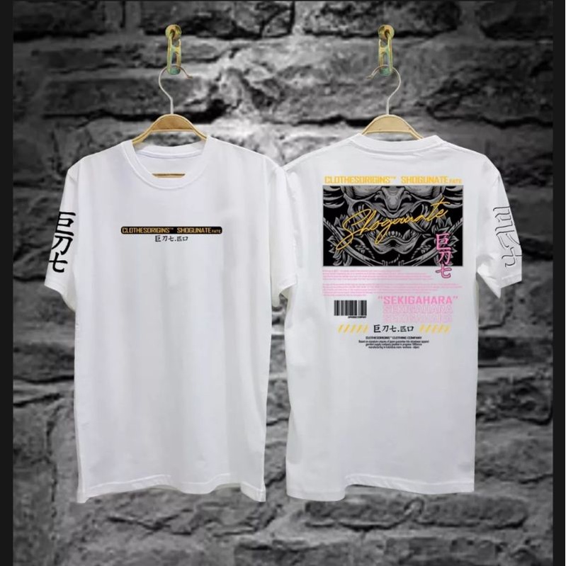 bayar di tempat kaos t-shirt pria motif SEKIGAHARA baju kaos distro pria wanita shogunate terlaris dan termurah 2022