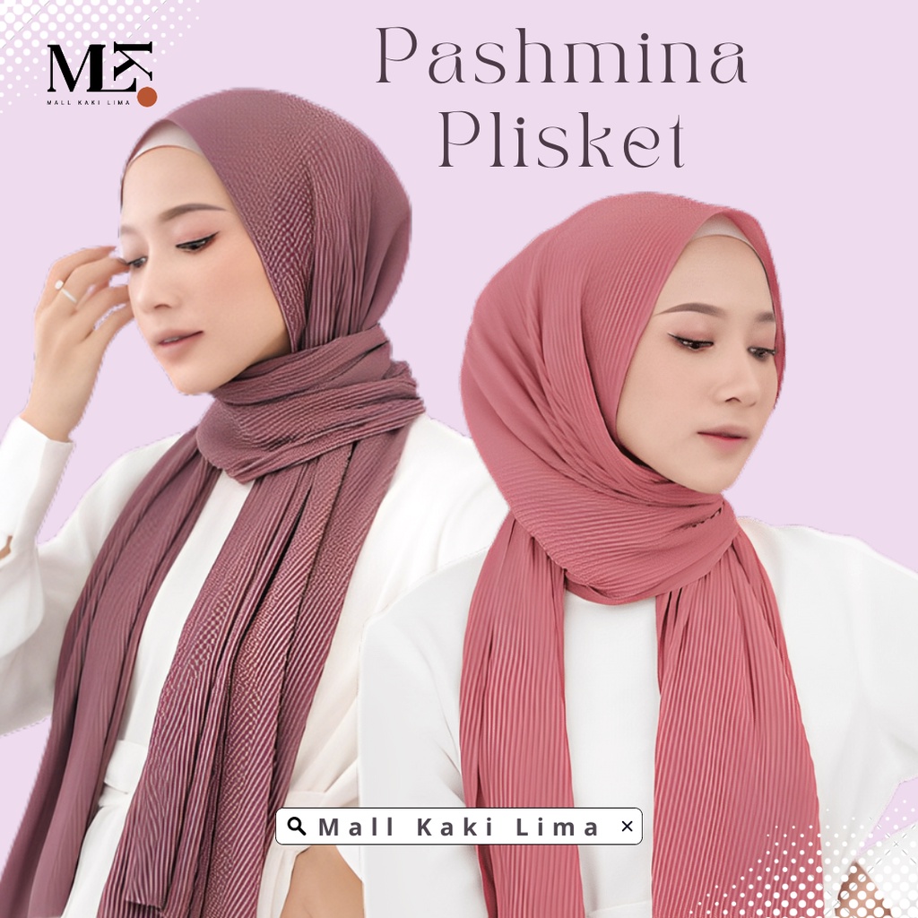HIJAB PASHMINA PLISKET PREMIUM TANPA GARIS TENGAH PASHMINA PLISKET CERUTY BABYDOLL SHAWL PASHMINA CERUTY MURAH PART II