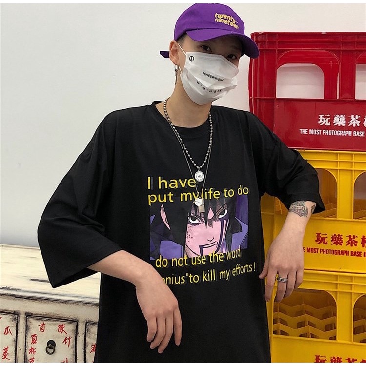 Kaos Oversize Print DTF HENIUS ANIME II BRIGO Kaos Oversize II Kaos Jumbo Size Pria &amp; Wanita
