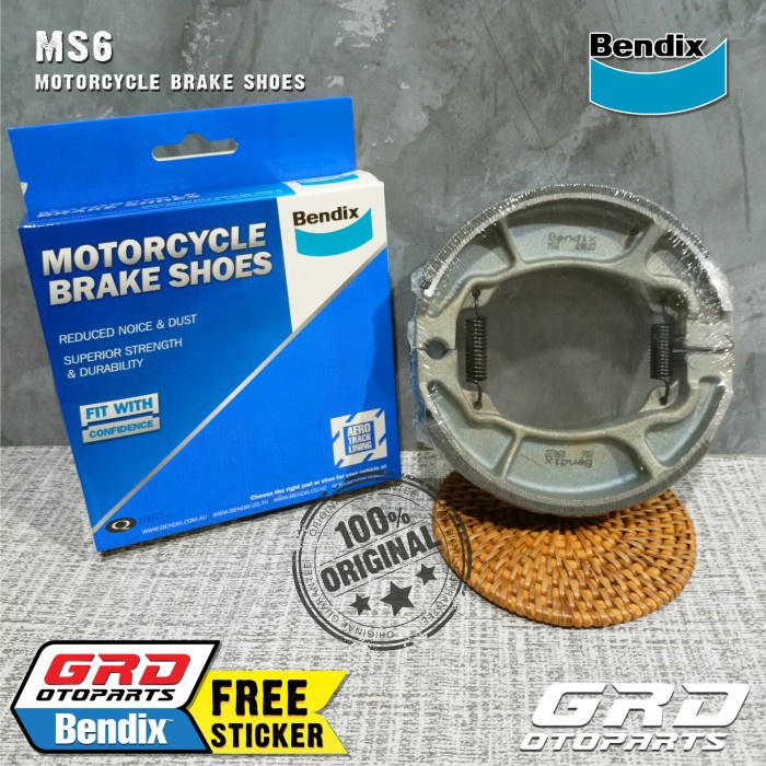 Brake Shoe Kampas Rem Belakang Beat Vario Bendix Ms6