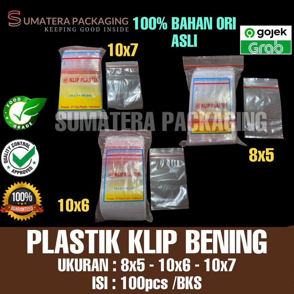 

Plastik Klip Transparan 8x5 10x6 10x7 100 pcs cetik ctik Medan