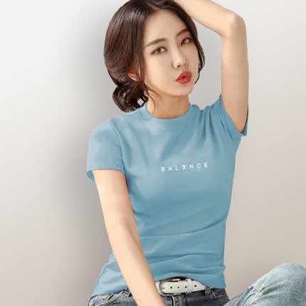 Kaos Lengan pendek wanita Gaya Korea variasi printing - TheXshop Kalliope