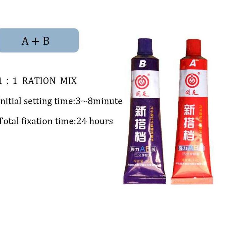 

qsz Lem Perekat Super Kuat Serbaguna Caster Glue A+B 100g Lem Besi Kayu Kaca Plastik Karet Metal Original Product
