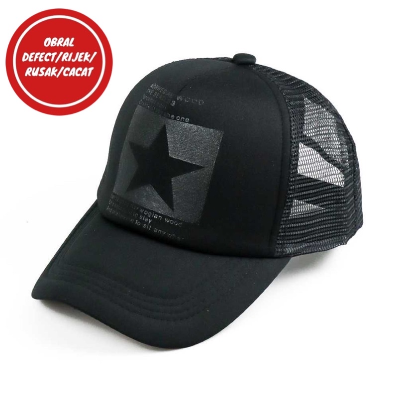 [OBRAL RIJEK] Topi Trucker Baseball Star Quick Drying Mesh