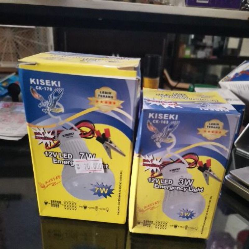 Lampu led bulb aki dc12 v kiseki 3watt 7watt