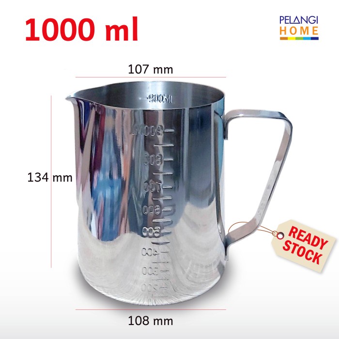 GELAS PITCHER GELAS UKUR STAINLESS STEEL -1000ml-