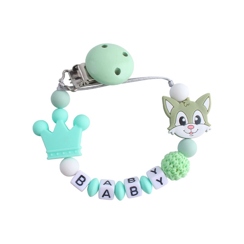 PC 12 | PACIFIER CLIP | TALI EMPENG DAN TEETHER BISA CUSTOM NAMA | TEETHER TALI DOT EMPENG CHAIN GANTUNGAN BAHAN SILIKON AMAN BPA FREE | RUZAIN MALL