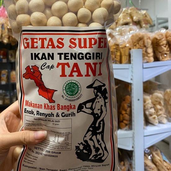 

Termurah Getas Bangka Bulat - Panjang Ikan Tenggiri Cap Tani / Kerupuk Getes Super Tani 250gr Halal