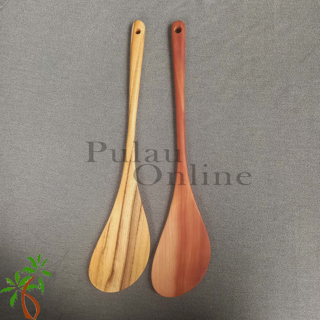 Spatula Kayu Lengkung Sawo 35 cm - Sutil Kayu Krisna