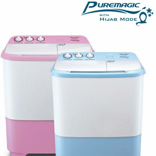 Mesin Cuci 2 Tabung Sharp EST-79SJ Hijab Series & LowWatt