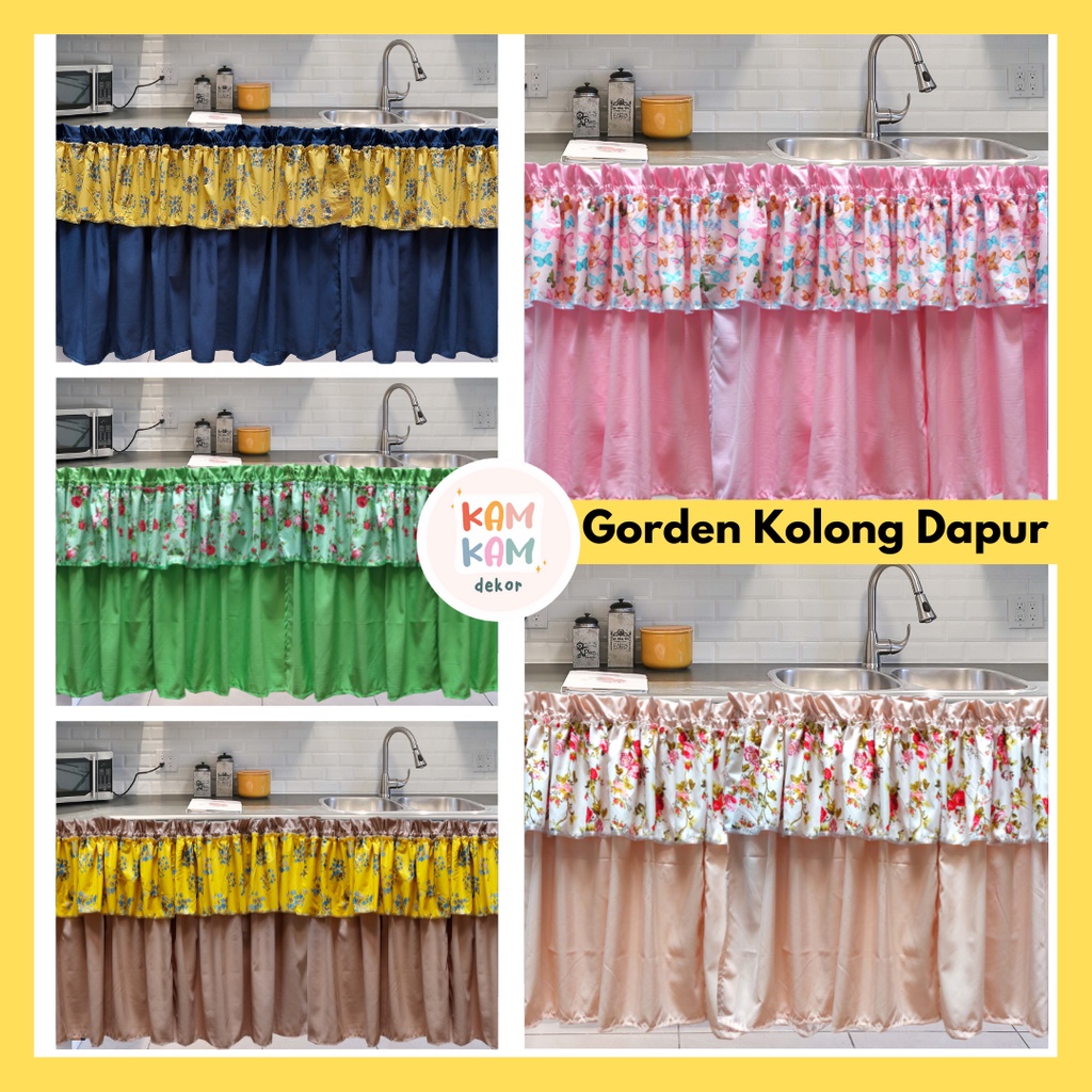 Tirai Kolong Dapur - Gorden Meja Dapur
