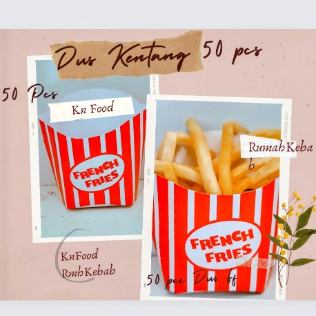 Dus French fries Besar isi 50 pcs